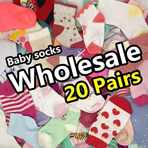 TYONMUJO 20 Pairs Baby Boy Girl Socks Wholesale Cotton Socks Bundle (Pattern at Random) - 2
