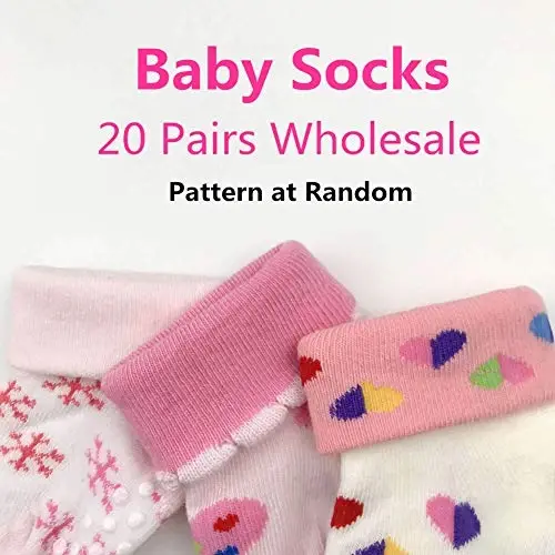 TYONMUJO 20 Pairs Baby Boy Girl Socks Wholesale Cotton Socks Bundle (Pattern at Random) - 5