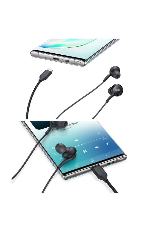 Type C Earphones Compatible with Samsung A33 A34 A53 A54 A60 A73 A80 A8s A9 Pro Fold - 4