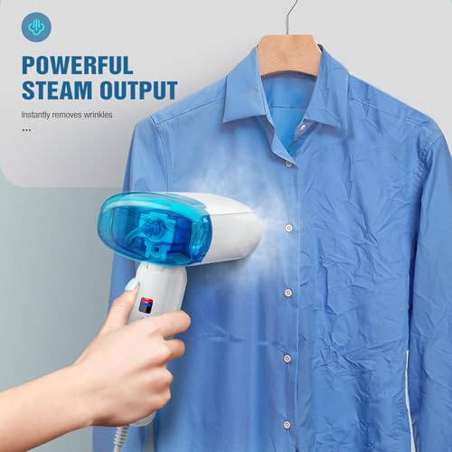 TYY Travel Steamer for Clothes with Dual Voltage 100-240V, Foldable Clothes Steamer Fabric Wrinkle Remover, Portable Handheld Garment Steamer and Steam Iron 2-in-1 for Worldwide Traveling - 3