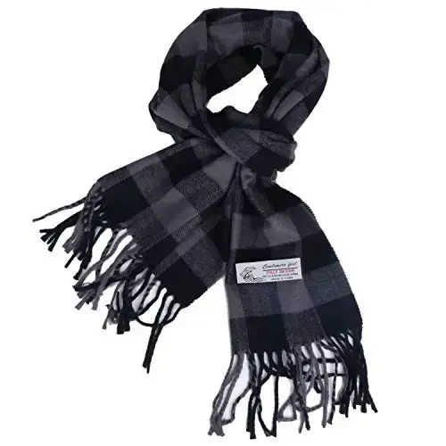 TZ Promise Herringbone Houndstooth Checked Pattern CasModazoneere Feel Classic Soft Luxurious Winter Scarf For Men Women - TZ