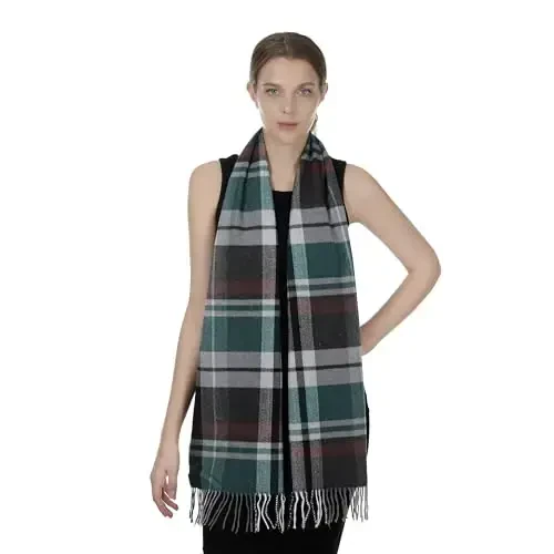 TZ Promise Herringbone Houndstooth Checked Pattern CasModazoneere Feel Classic Soft Luxurious Winter Scarf For Men Women - TZ (1)