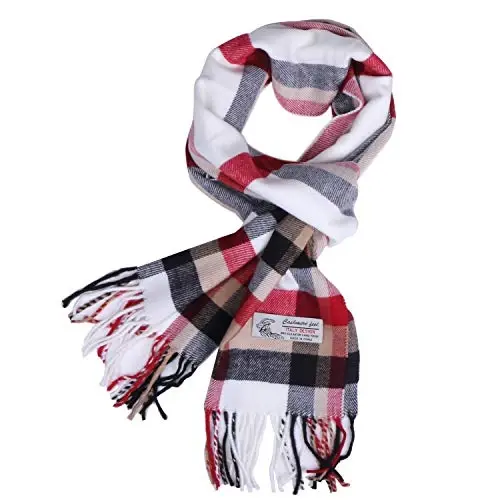 TZ Promise Herringbone Houndstooth Checked Pattern CasModazoneere Feel Classic Soft Luxurious Winter Scarf For Men Women - TZ