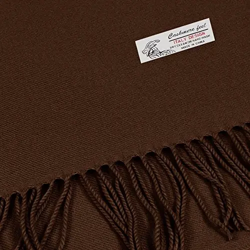 TZ Promise Plain Solid Color CasModazoneere Feel Classic Soft Luxurious Winter Scarf For Men Women - 2