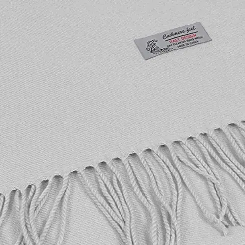 TZ Promise Plain Solid Color CasModazoneere Feel Classic Soft Luxurious Winter Scarf For Men Women - 2