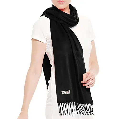TZ Promise Plain Solid Color CasModazoneere Feel Classic Soft Luxurious Winter Scarf For Men Women - 2