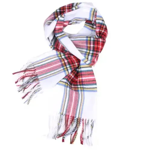 TZ Promise Herringbone Houndstooth Checked Pattern CasModazoneere Feel Classic Soft Luxurious Winter Scarf For Men Women - 1