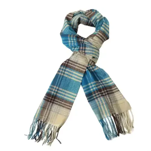 TZ Promise Herringbone Houndstooth Checked Pattern CasModazoneere Feel Classic Soft Luxurious Winter Scarf For Men Women - 1