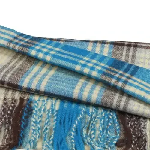 TZ Promise Herringbone Houndstooth Checked Pattern CasModazoneere Feel Classic Soft Luxurious Winter Scarf For Men Women - 4