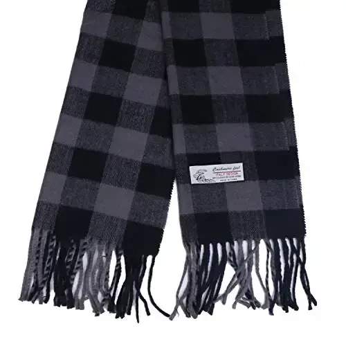 TZ Promise Herringbone Houndstooth Checked Pattern CasModazoneere Feel Classic Soft Luxurious Winter Scarf For Men Women - 2