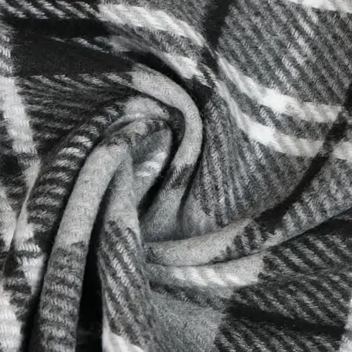 TZ Promise Herringbone Houndstooth Checked Pattern CasModazoneere Feel Classic Soft Luxurious Winter Scarf For Men Women - 5