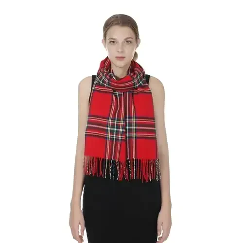 TZ Promise Herringbone Houndstooth Checked Pattern CasModazoneere Feel Classic Soft Luxurious Winter Scarf For Men Women - 2