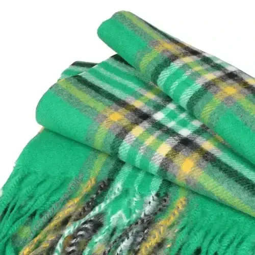 TZ Promise Herringbone Houndstooth Checked Pattern CasModazoneere Feel Classic Soft Luxurious Winter Scarf For Men Women - 3