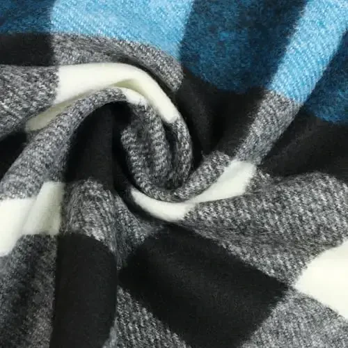 TZ Promise Herringbone Houndstooth Checked Pattern CasModazoneere Feel Classic Soft Luxurious Winter Scarf For Men Women - 2