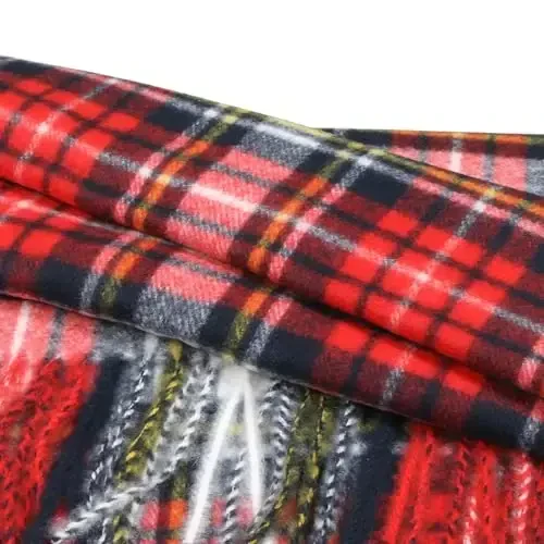 TZ Promise Herringbone Houndstooth Checked Pattern CasModazoneere Feel Classic Soft Luxurious Winter Scarf For Men Women - 2