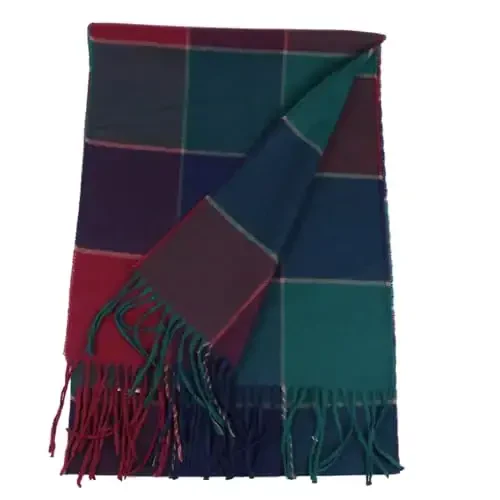 TZ Promise Herringbone Houndstooth Checked Pattern CasModazoneere Feel Classic Soft Luxurious Winter Scarf For Men Women - 2