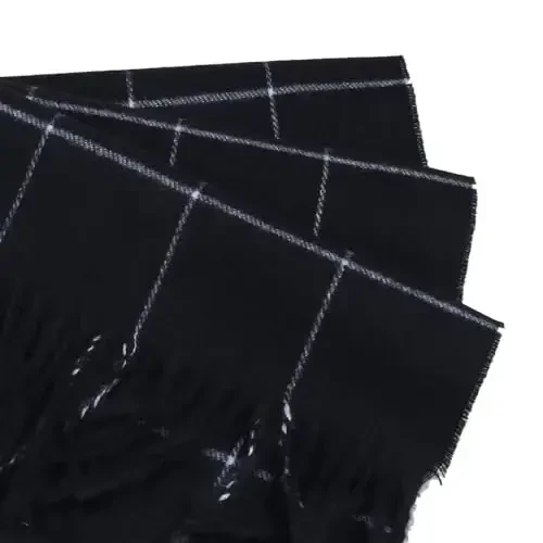 TZ Promise Herringbone Houndstooth Checked Pattern CasModazoneere Feel Classic Soft Luxurious Winter Scarf For Men Women - 3