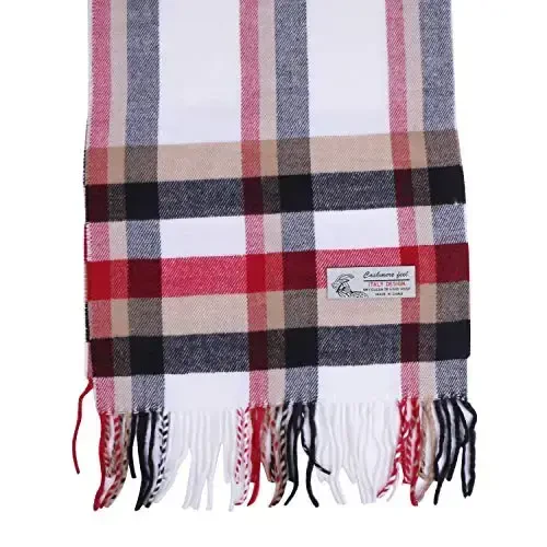 TZ Promise Herringbone Houndstooth Checked Pattern CasModazoneere Feel Classic Soft Luxurious Winter Scarf For Men Women - 2