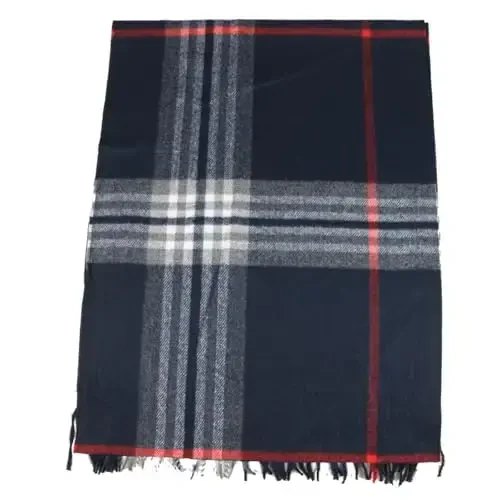 TZ Promise Herringbone Houndstooth Checked Pattern CasModazoneere Feel Classic Soft Luxurious Winter Scarf For Men Women - 3