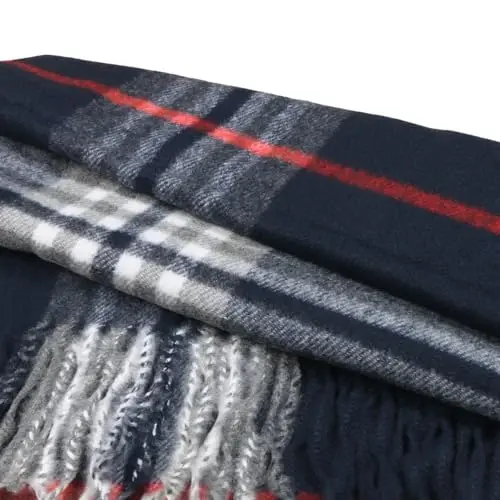 TZ Promise Herringbone Houndstooth Checked Pattern CasModazoneere Feel Classic Soft Luxurious Winter Scarf For Men Women - 4
