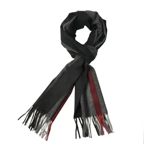 TZ Promise Herringbone Houndstooth Checked Pattern CasModazoneere Feel Classic Soft Luxurious Winter Scarf For Men Women - 1