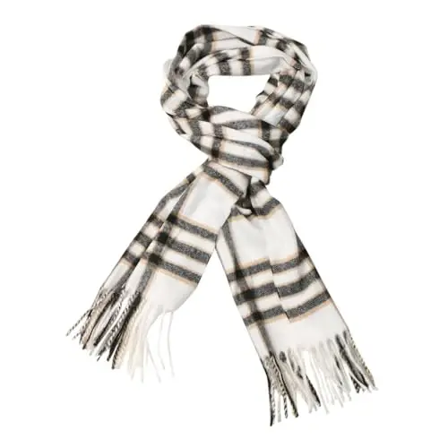 TZ Promise Herringbone Houndstooth Checked Pattern CasModazoneere Feel Classic Soft Luxurious Winter Scarf For Men Women - 1