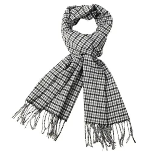 TZ Promise Herringbone Houndstooth Checked Pattern CasModazoneere Feel Classic Soft Luxurious Winter Scarf For Men Women - TZ
