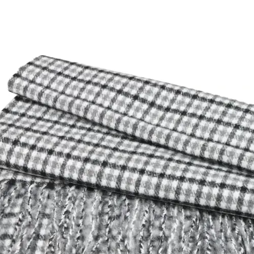 TZ Promise Herringbone Houndstooth Checked Pattern CasModazoneere Feel Classic Soft Luxurious Winter Scarf For Men Women - 3