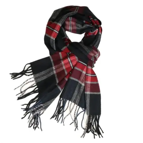 TZ Promise Herringbone Houndstooth Checked Pattern CasModazoneere Feel Classic Soft Luxurious Winter Scarf For Men Women 