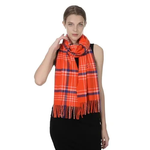 TZ Promise Herringbone Houndstooth Checked Pattern CasModazoneere Feel Classic Soft Luxurious Winter Scarf For Men Women - 5