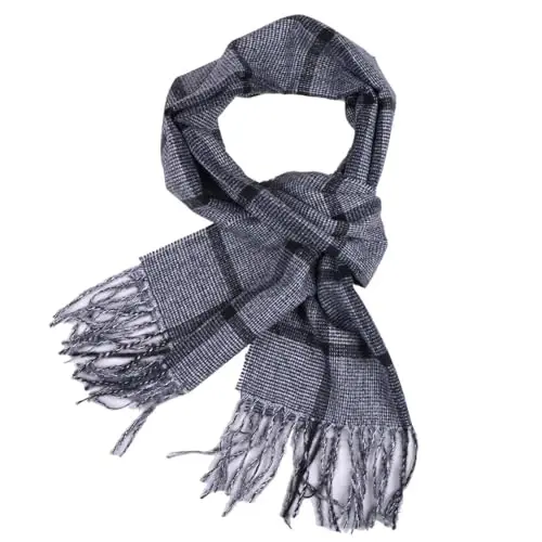 TZ Promise Herringbone Houndstooth Checked Pattern CasModazoneere Feel Classic Soft Luxurious Winter Scarf For Men Women 