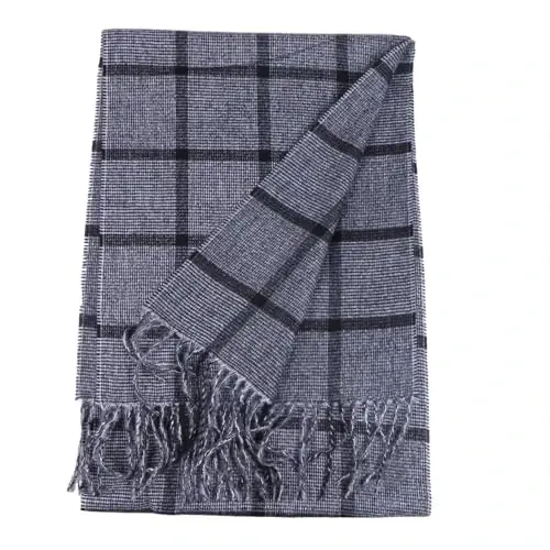 TZ Promise Herringbone Houndstooth Checked Pattern CasModazoneere Feel Classic Soft Luxurious Winter Scarf For Men Women - 2