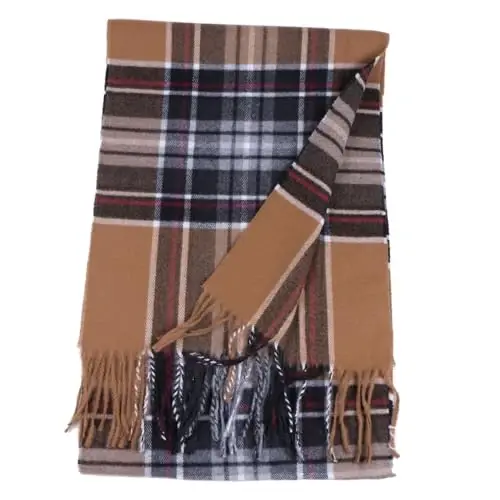 TZ Promise Herringbone Houndstooth Checked Pattern CasModazoneere Feel Classic Soft Luxurious Winter Scarf For Men Women - 2