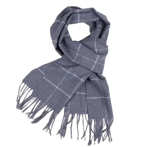 TZ Promise Herringbone Houndstooth Checked Pattern CasModazoneere Feel Classic Soft Luxurious Winter Scarf For Men Women - 1