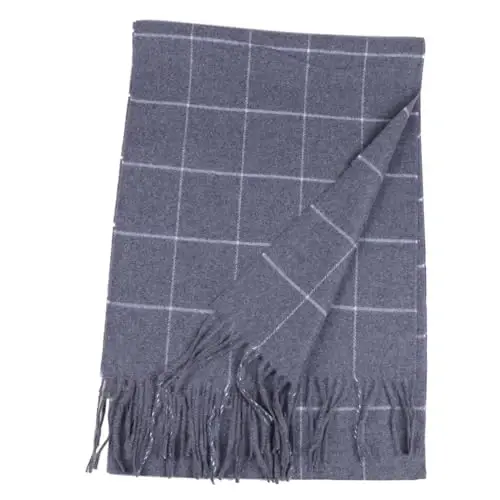 TZ Promise Herringbone Houndstooth Checked Pattern CasModazoneere Feel Classic Soft Luxurious Winter Scarf For Men Women - 2