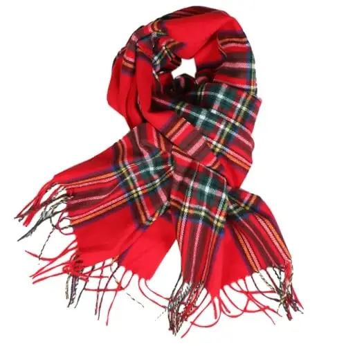 TZ Promise Herringbone Houndstooth Katak naqshli CasModazoneere tuyg'uli klassik yumshoq hashamatli qishki sharf erkaklar va ayollar uchun - 1