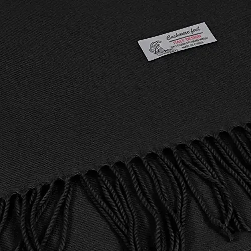 TZ Promise Plain Solid Color CasModazoneere Feel Classic Soft Luxurious Winter Scarf For Men Women - 3