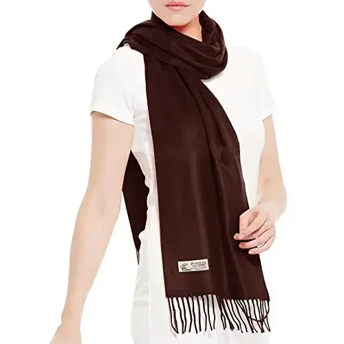 TZ Promise Plain Solid Color CasModazoneere Feel Classic Soft Luxurious Winter Scarf For Men Women - 3
