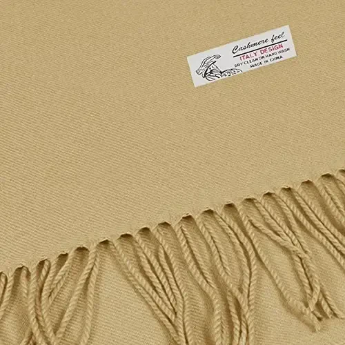 TZ Promise Plain Solid Color CasModazoneere Feel Classic Soft Luxurious Winter Scarf For Men Women - 2