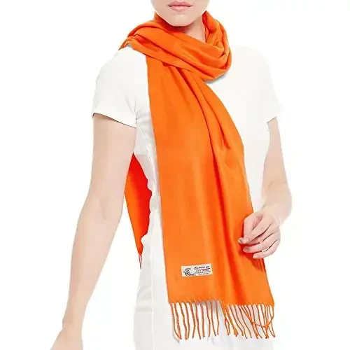 TZ Promise Plain Solid Color CasModazoneere Feel Classic Soft Luxurious Winter Scarf For Men Women - 2
