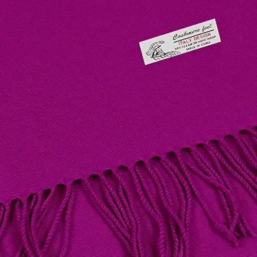 TZ Promise Plain Solid Color CasModazoneere Feel Classic Soft Luxurious Winter Scarf For Men Women - 3