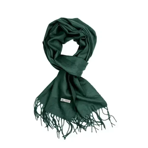 TZ Promise Plain Solid Color CasModazoneere Feel Classic Soft Luxurious Winter Scarf For Men Women - 1
