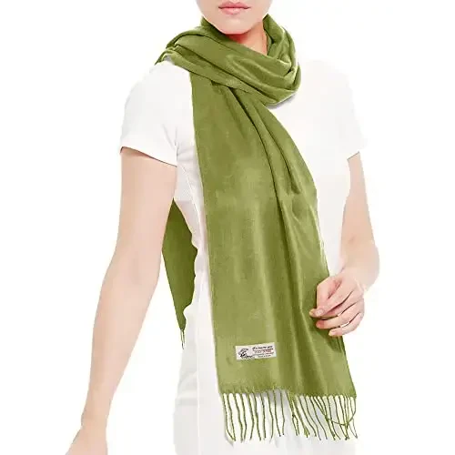 TZ Promise Plain Solid Color CasModazoneere Feel Classic Soft Luxurious Winter Scarf For Men Women - 3
