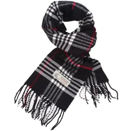 TZ Promise Tartan Plaid CasModazoneere Feel Classic Soft Luxurious Winter Scarf For Men Women - MODAZONE (1)