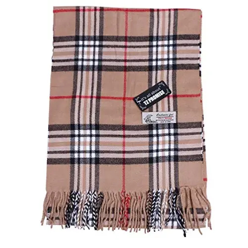 TZ Promise Tartan Plaid CasModazoneere Feel Classic Soft Luxurious Winter Scarf For Men Women - 2