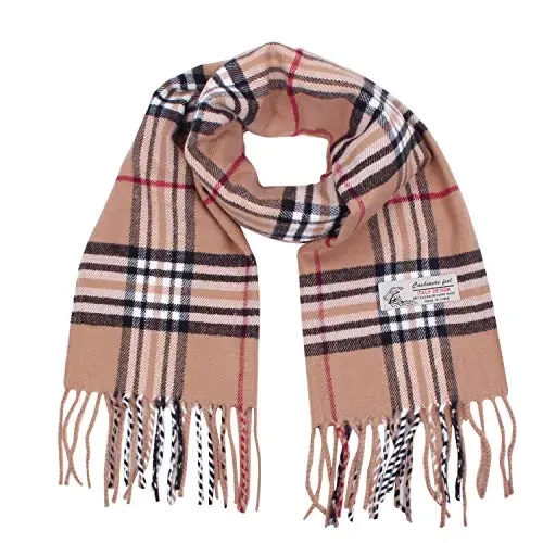 TZ Promise Tartan Plaid CasModazoneere Feel Classic Soft Luxurious Winter Scarf For Men Women - 1