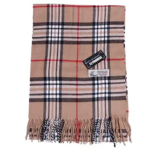 TZ Promise Tartan Plaid CasModazoneere Feel Classic Soft Luxurious Winter Scarf For Men Women - MODAZONE (1)