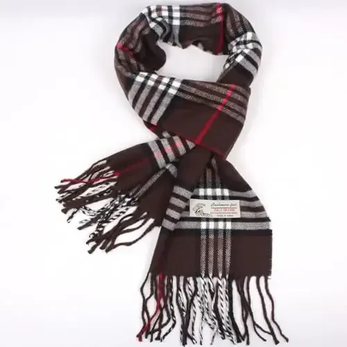 TZ Promise Tartan Plaid CasModazoneere Feel Classic Soft Luxurious Winter Scarf For Men Women - 2