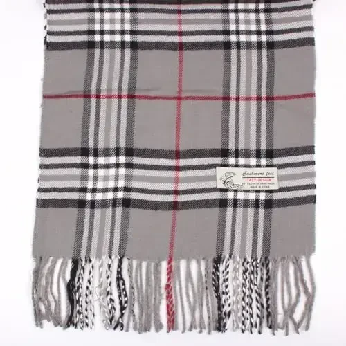 TZ Promise Tartan Plaid CasModazoneere Feel Classic Soft Luxurious Winter Scarf For Men Women - 4