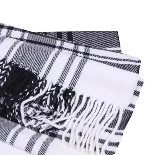 TZ Promise Tartan Plaid CasModazoneere Feel Classic Soft Luxurious Winter Scarf For Men Women - 3